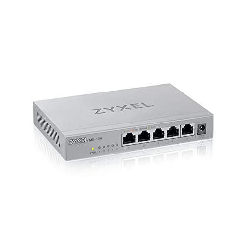 XMG-105 5 Ports 2,5G + 1 SFP+, 4 ports 70W total PoE++ Desktop MultiGig unmanaged Switch