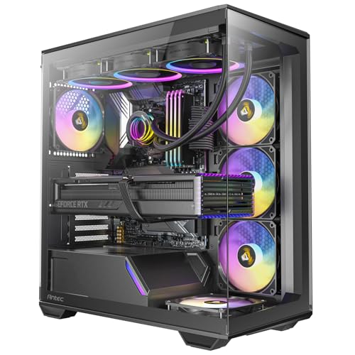 ANTEC Constellation C3 Black ARGB Case, 270' Full-view tempered glass, Dual Chamber, Tool-Free Design, 4 x ARGB PWM fans with built-in fan controller, ATX, Micro-ATX, ITX