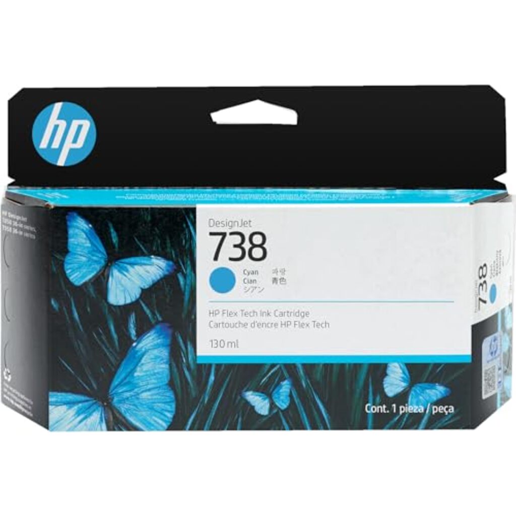HP No 738 Cyan Standard Capacity Ink Cartridge 130ml - 498N5A