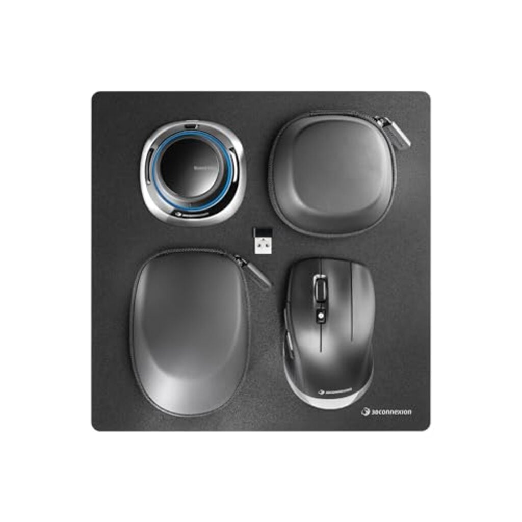 3Dconnexion SpaceMouse Wireless Kit 2 - 3D mouse - ergonomic - 2 buttons - wireless, wired - 2.4 GHz