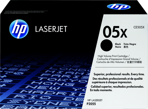 HP Cartouche d'impression noire LaserJet CE505X avec technologie d'impression intelligente toner