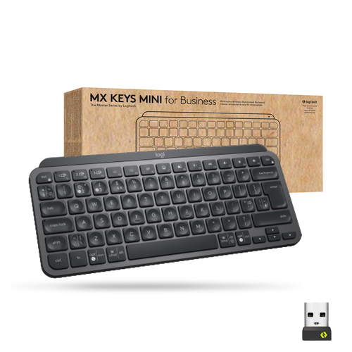 Logitech Mx Keys Mini For Business keyboard Office RF Wireless + Bluetooth QWERTY English Graphite