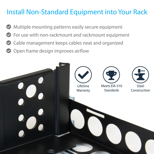 StarTech.com UNIRAILS2U rack accessory Rack rail - Image 4