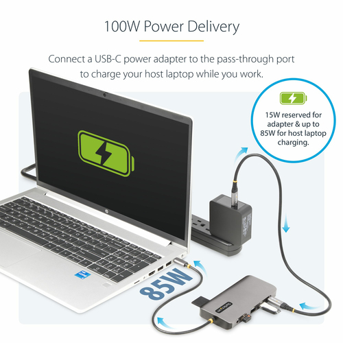 StarTech.com 154B-USBC-MULTIPORT laptop dock/port replicator Wired USB 3.2 Gen 1 (3.1 Gen 1) Type-C - Image 5