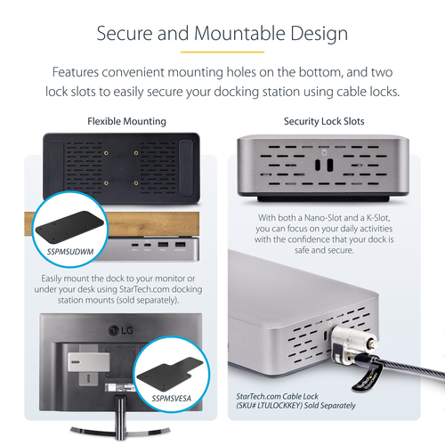 StarTech.com 155UE-USB4-DOCK laptop dock/port replicator Wired Silver - Image 7