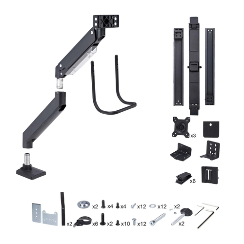 StarTech.com 3M1A3SG-MONITOR-ARM monitor mount / stand 68.6 cm (27") Black, Silver - Image 11