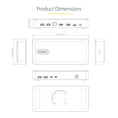 StarTech.com 155UE-USB4-DOCK laptop dock/port replicator Wired Silver - Image 10
