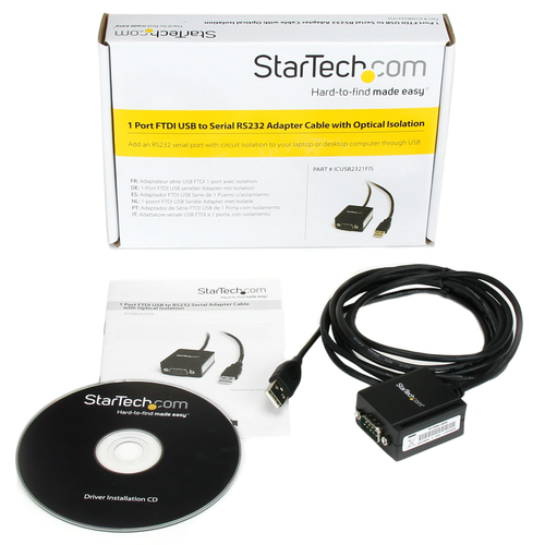 StarTech.com ICUSB2321FIS cable gender changer DB-9 USB A Black - Image 4