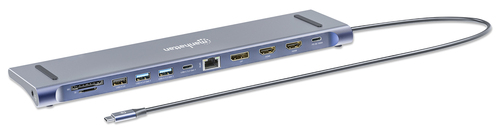 Manhattan 190305 laptop dock/port replicator Wired USB 3.2 Gen 1 (3.1 Gen 1) Type-C Silver - Image 11