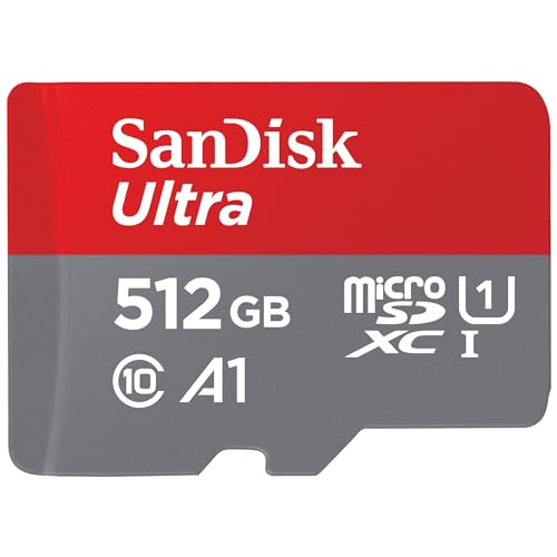 SanDisk Ultra 512GB MicroSDXC UHS-I Class 10 Memory Card and Adapter