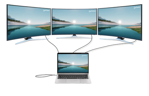 Manhattan 190305 laptop dock/port replicator Wired USB 3.2 Gen 1 (3.1 Gen 1) Type-C Silver - Image 7