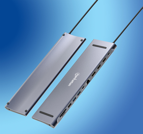 Manhattan 190305 laptop dock/port replicator Wired USB 3.2 Gen 1 (3.1 Gen 1) Type-C Silver - Image 6