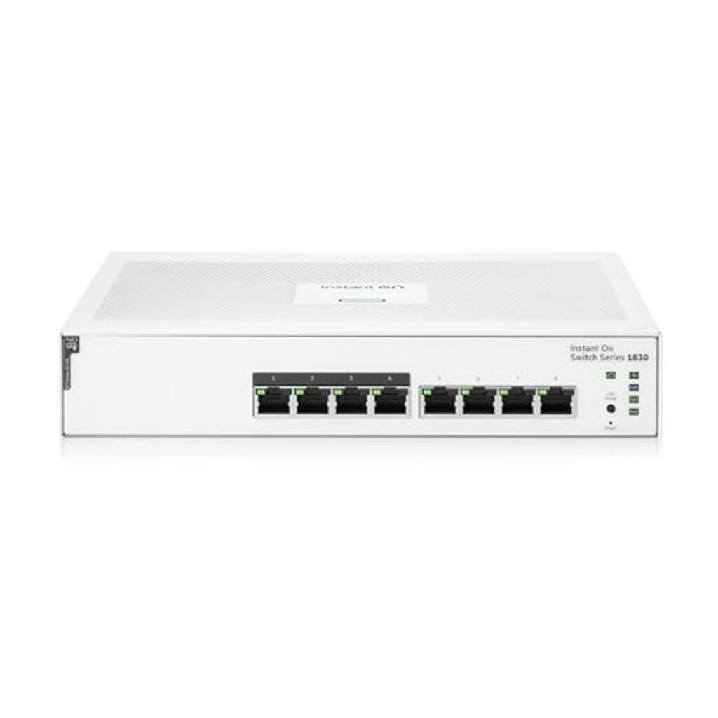 HPE Networking Instant On 1830 8G 4p Class4 PoE 65W Switch - Switch - smart - 4 x 10/100/1000 + 4 x 10/100/1000 (PoE+) - desktop, rack-mountable - PoE+ (65 W)