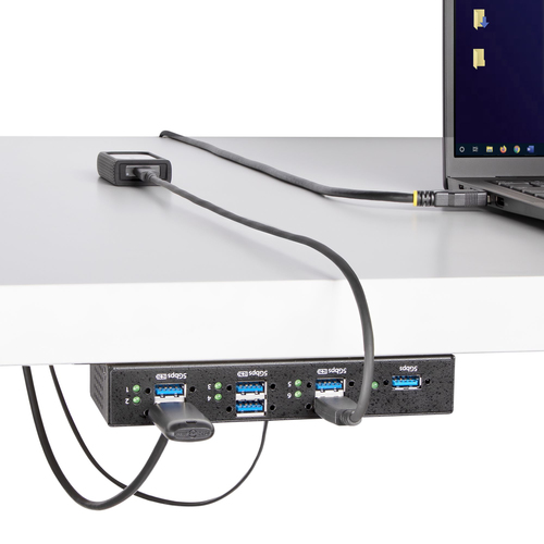 StarTech.com 5G7AINDRM-USB-A-HUB interface hub USB 3.2 Gen 1 (3.1 Gen 1) Type-B 5000 Mbit/s Black - Image 10