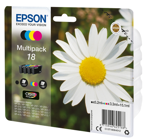 Epson Daisy C13T18064012 ink cartridge 1 pc(s) Original Standard Yield Black, Cyan, Magenta, Yellow - Image 2