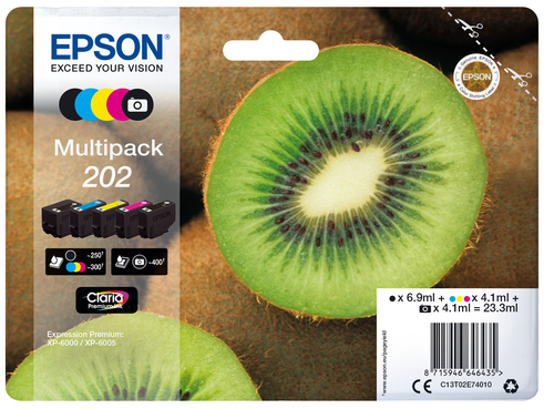 Epson Kiwi 202 ink cartridge 1 pc(s) Original Standard Yield Black, Photo black, Cyan, Magenta,