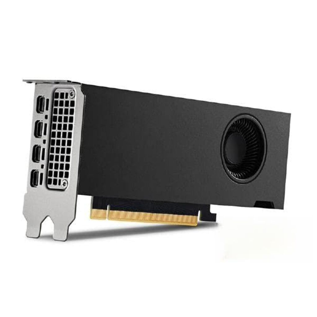 NVIDIA RTX A400 Graphics card 4GB GDDR6 PCIe4.0x8 low profile 4 x Mini DisplayPort - retail boxed -ATX I/O bracket attached + LP I/O bracket loose, Mini DP to DP dongle: 1pcs