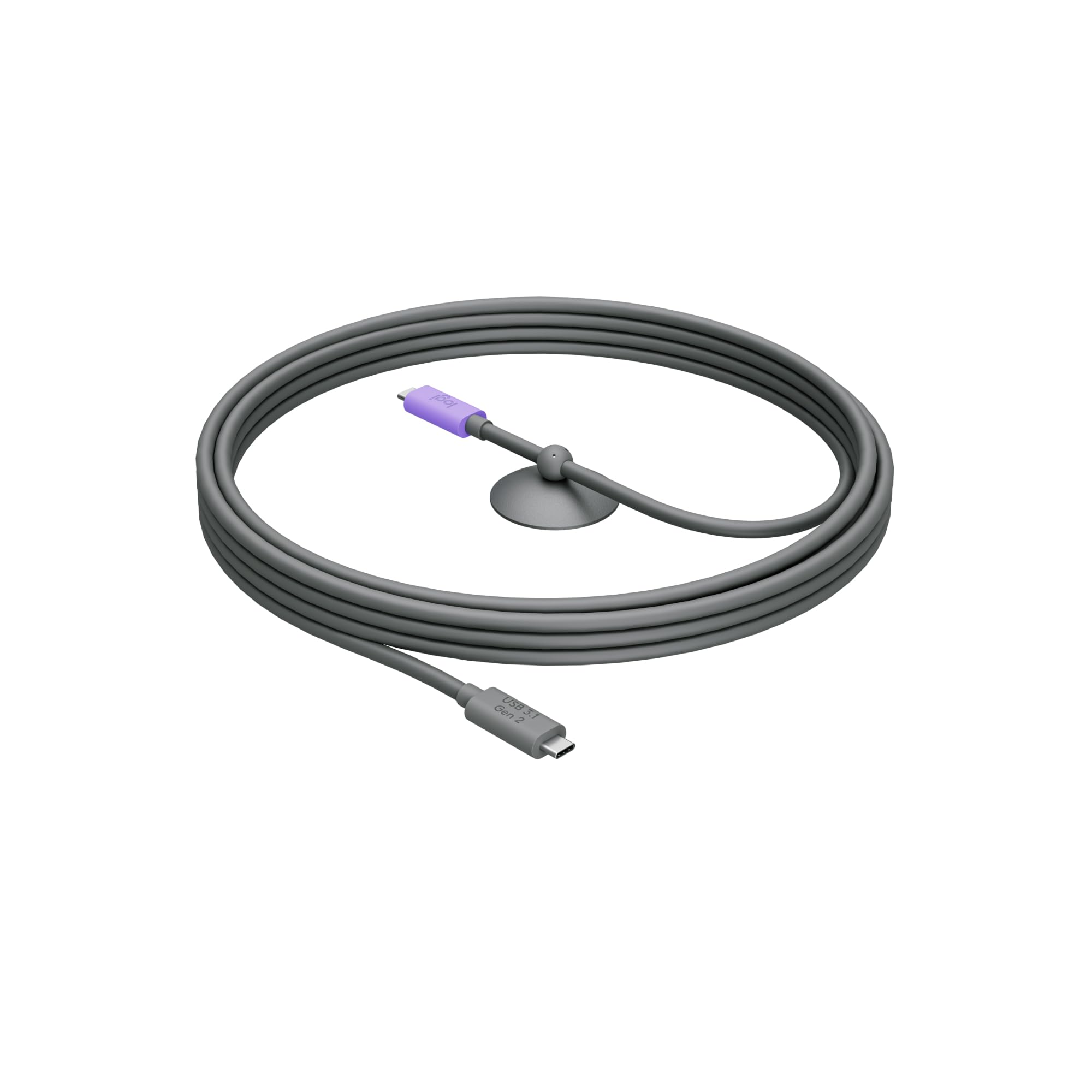 Logitech 952-000195 USB cable USB 3.2 Gen 2 (3.1 Gen 2) 5 m USB C Graphite, Violet