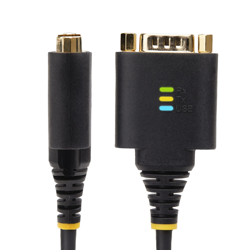 StarTech.com 2P1FFC-USB-SERIAL cable gender changer 2 x DB-9 RS-232 Black, Grey - Image 2