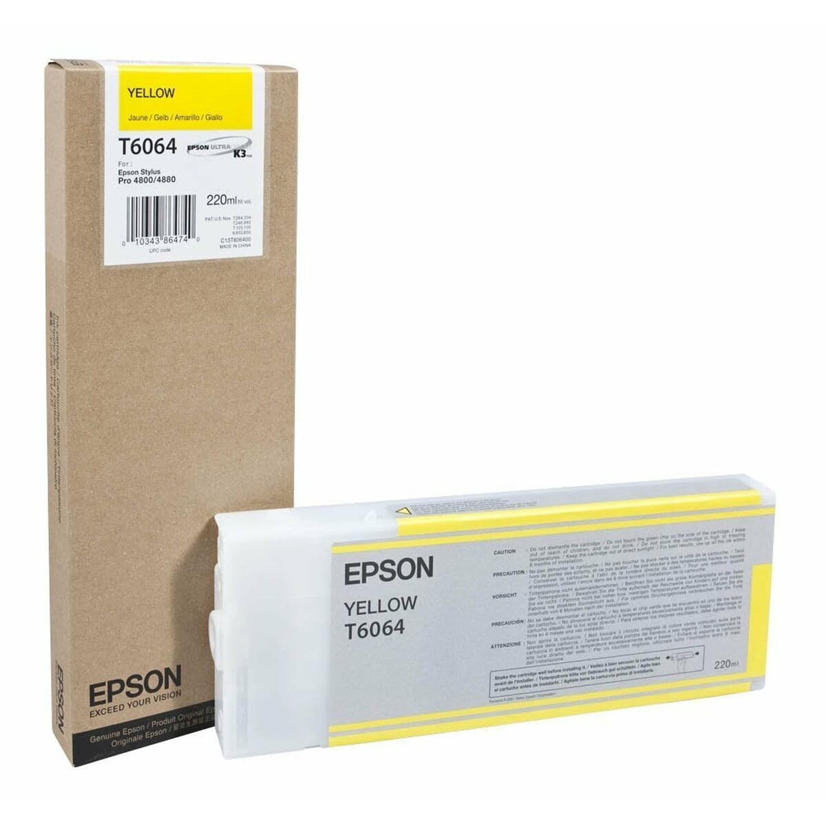 T6064 YELLOW INK CARTRIDGE - 220ML
