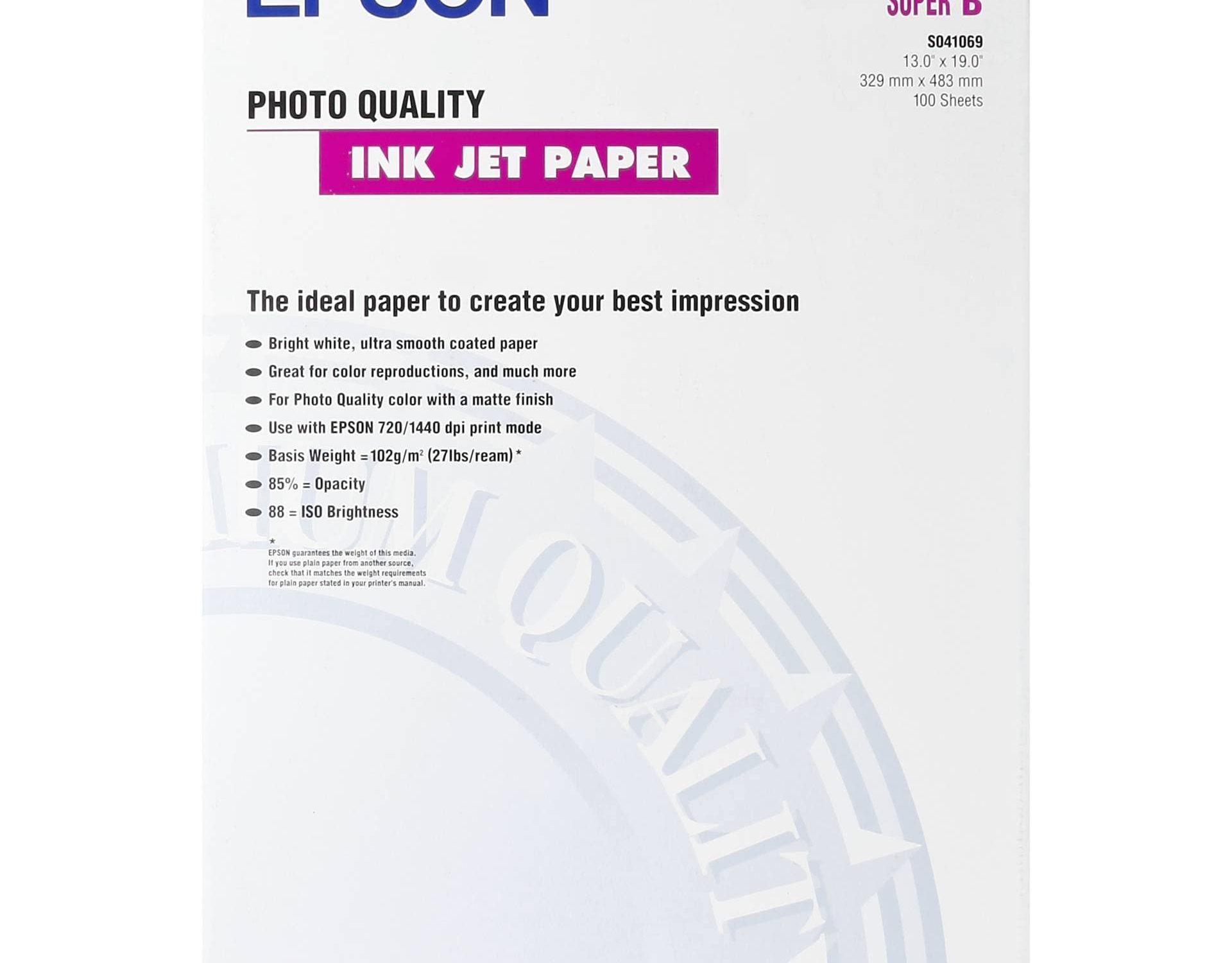 PHO QUALITY INKJETPAPER-A3P 100S 104