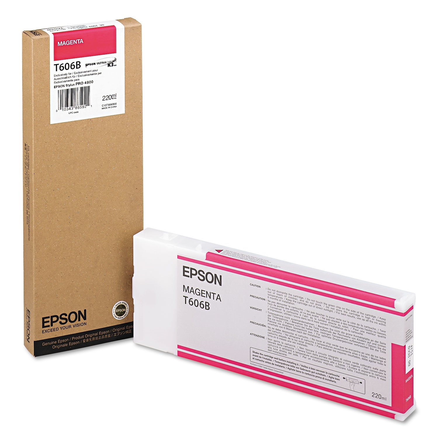 T606B MAGENTA INK CARTRIDGE - 220ML