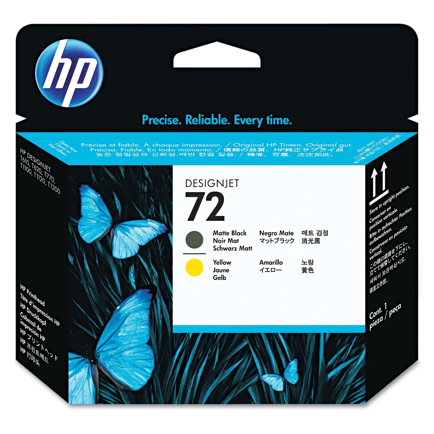 HP No 72 Matte Black Yellow Standard Capacity Print head Cartridge - C9384A