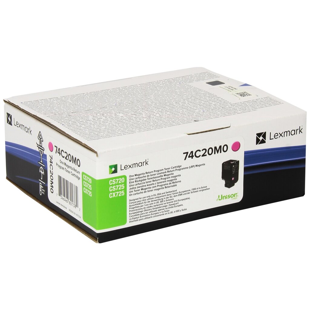 Lexmark 74C20M0 toner cartridge 1 pc(s) Original Magenta