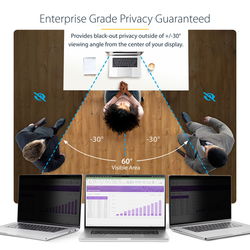 StarTech.com 162MM-PRIVACY-SCREEN display privacy filter 40.6 cm (16") Frameless display privacy - Image 9