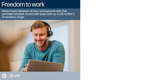 POLY Voyager 4310 Microsoft Teams Certified Headset +BT700 dongle +Charging Stand - Image 7