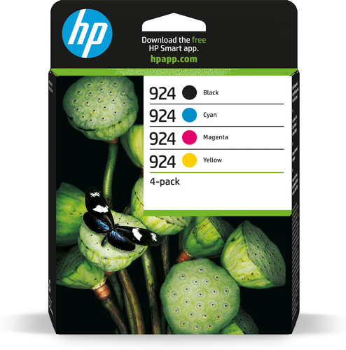 HP 924 CMYK Original 4-Pack ink cartridge 4 pc(s) Standard Yield Black, Cyan, Magenta, Yellow