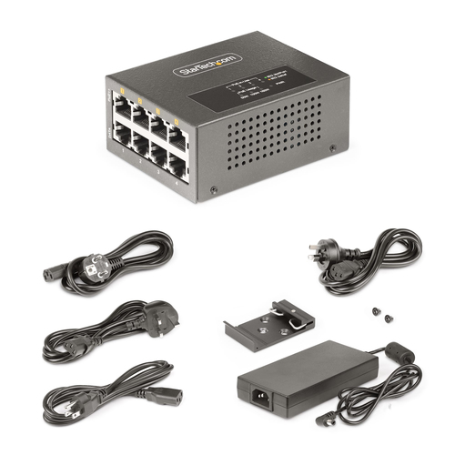 StarTech.com AS445C-POE-INJECTOR PoE adapter 2.5 Gigabit Ethernet, 5 Gigabit Ethernet, Fast - Image 12
