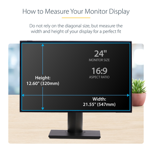StarTech.com 2469A-PRIVACY-SCREEN display privacy filter 61 cm (24") Frameless display privacy - Image 10
