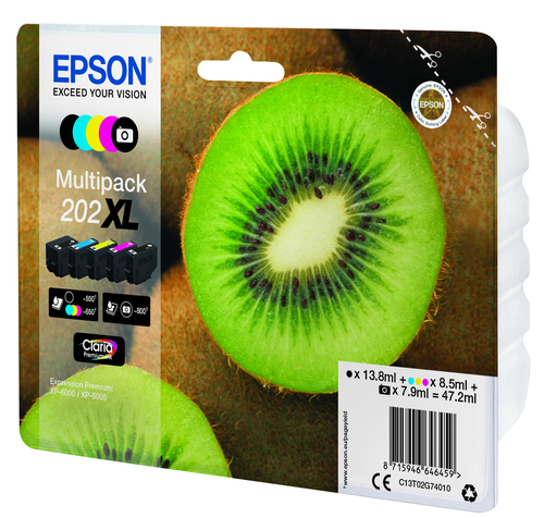 Epson Kiwi 202XL ink cartridge 1 pc(s) Original High (XL) Yield Black, Photo black, Cyan, Magenta, - Image 3