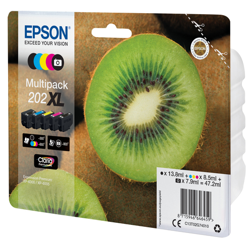 Epson Kiwi 202XL ink cartridge 1 pc(s) Original High (XL) Yield Black, Photo black, Cyan, Magenta, - Image 2