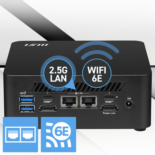 MSI Cubi NUC 1M i5 120U BB 0.84L sized PC Black Intel SoC - Image 5
