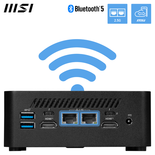 MSI Cubi NUC 1M i3 100U BB 0.84L sized PC Black Intel SoC - Image 10