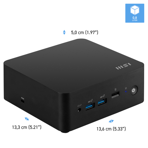 MSI Cubi NUC 1M i3 100U BB 0.84L sized PC Black Intel SoC - Image 9