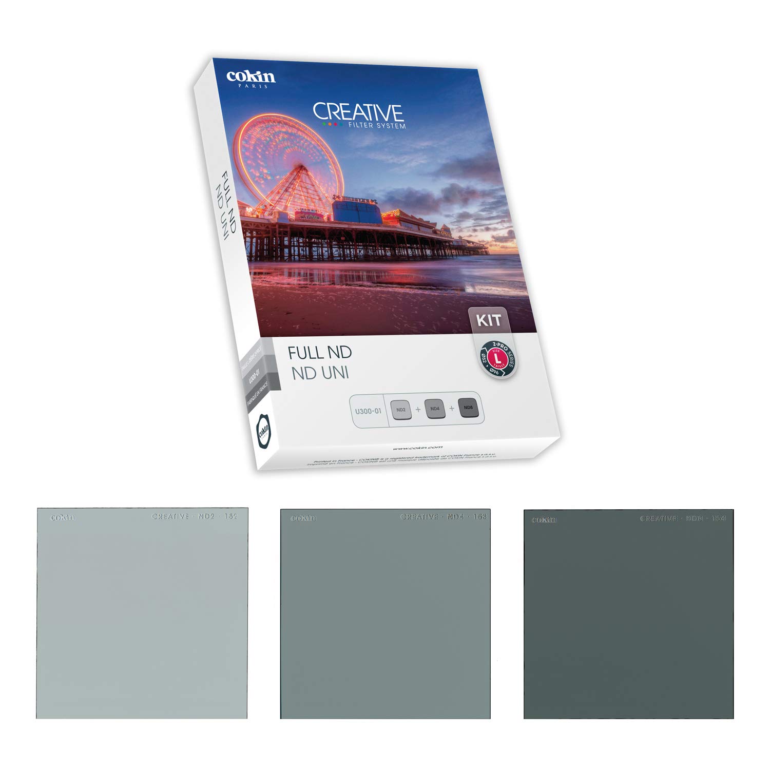 ND2 (1 stop) ND4 (2 stop) and ND8 (3 stop) filters for Cokin L Size (Z-Pro Series) filter holders