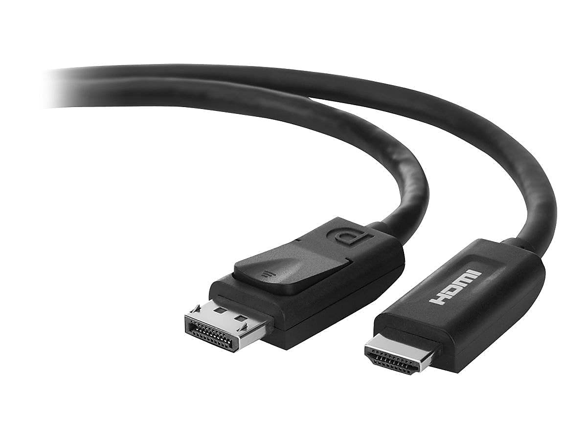 Belkin F2CD001B06-E video cable adapter 1.8 m DisplayPort HDMI Black
