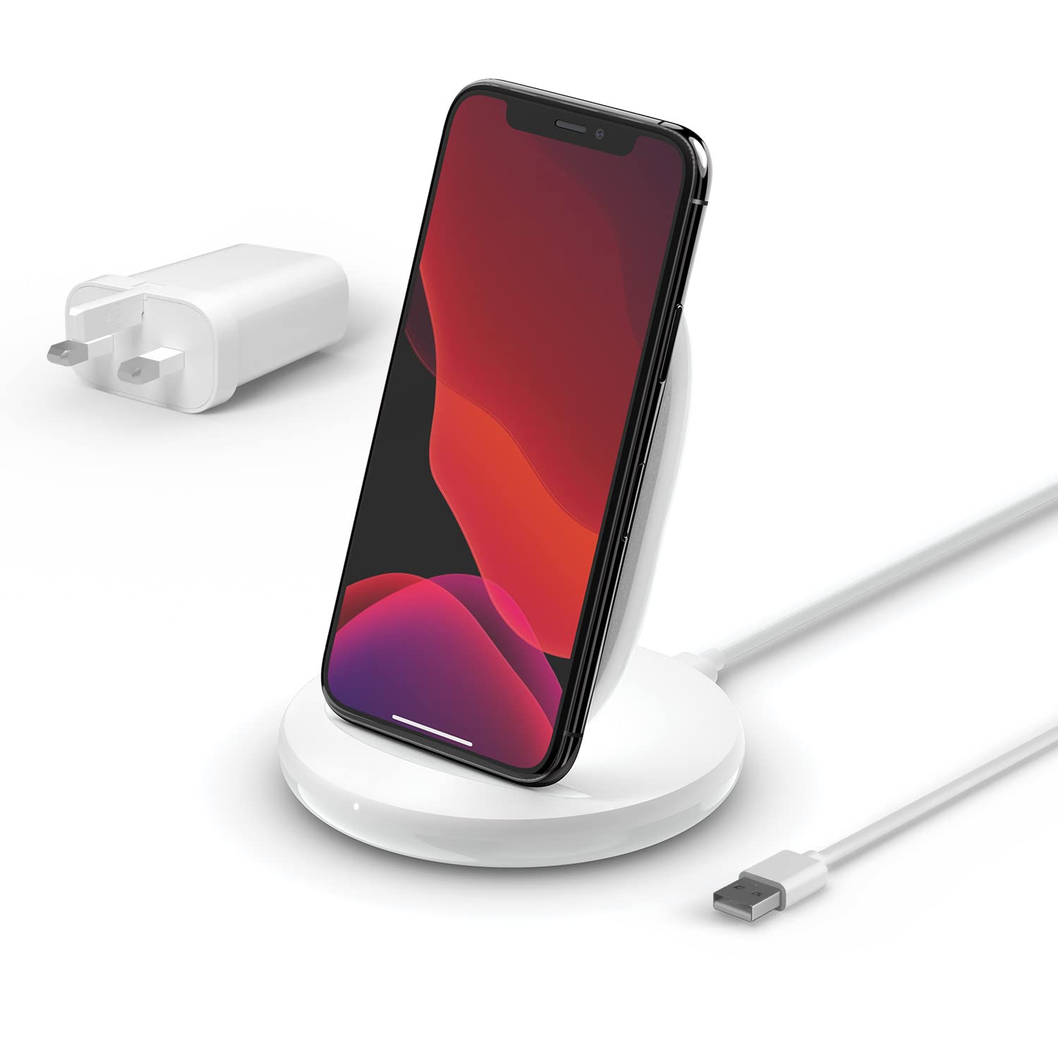 Belkin WIB002MYWH mobile device charger Smartphone, Smartwatch White AC Wireless charging Fast
