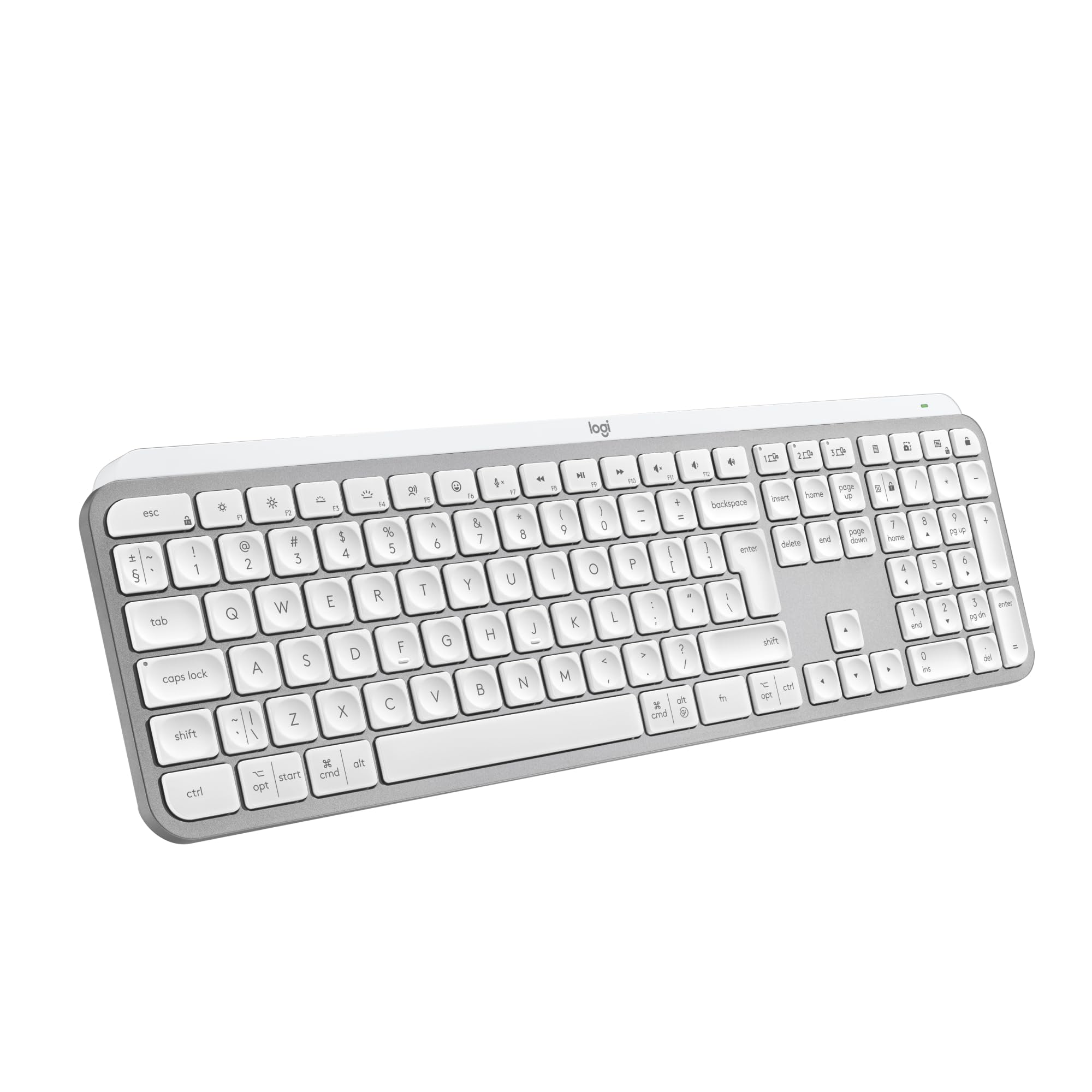 Logitech 920-011585 keyboard RF Wireless + Bluetooth QWERTY UK English Aluminium, White