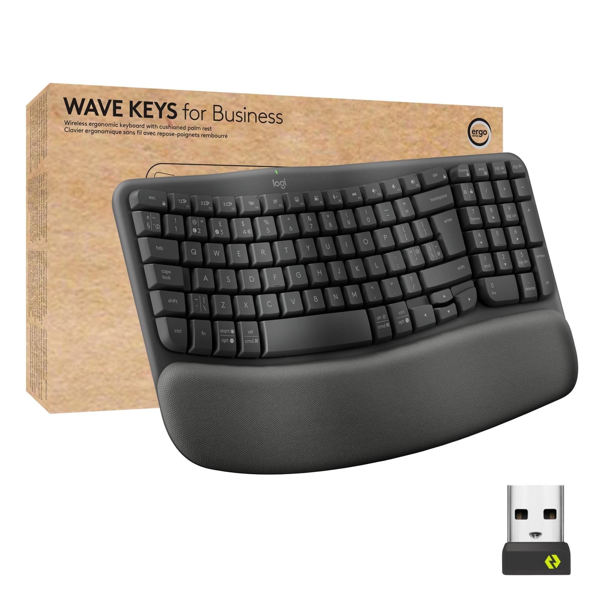 Logitech Wave Keys for Business keyboard RF Wireless + Bluetooth QWERTY UK English Graphite
