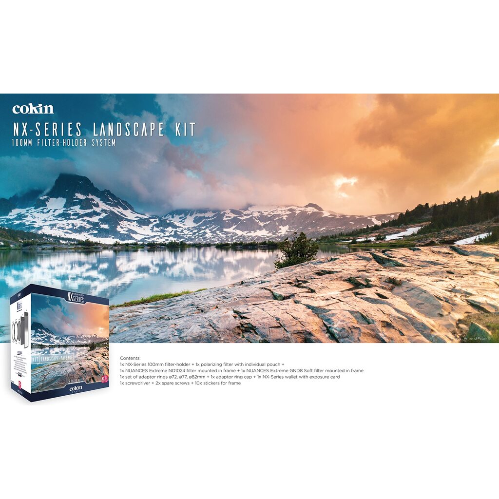 NX-Series filter holder plus circular polariser ND1024 and Grad ND8 filters