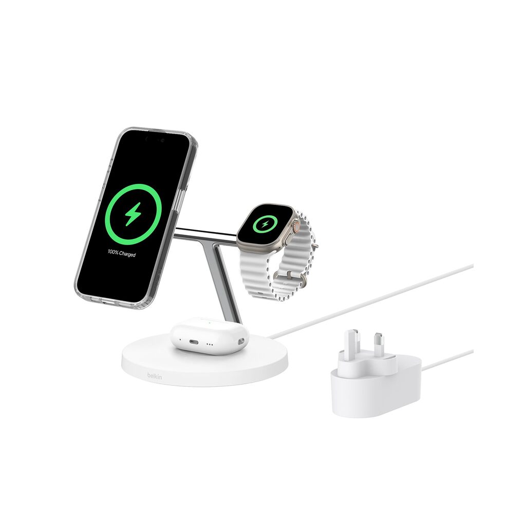 BOOSTCHARGE PRO 3-IN-1 15W WLESS WHT