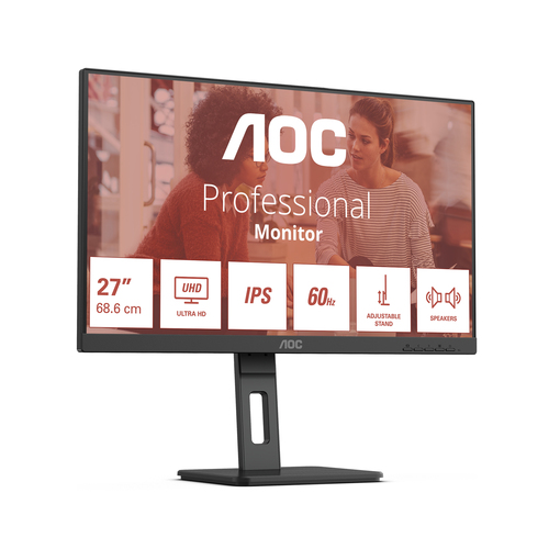 AOC E3 U27E3UF computer monitor 68.6 cm (27") 3840 x 2160 pixels 4K Ultra HD LED Black - Image 2