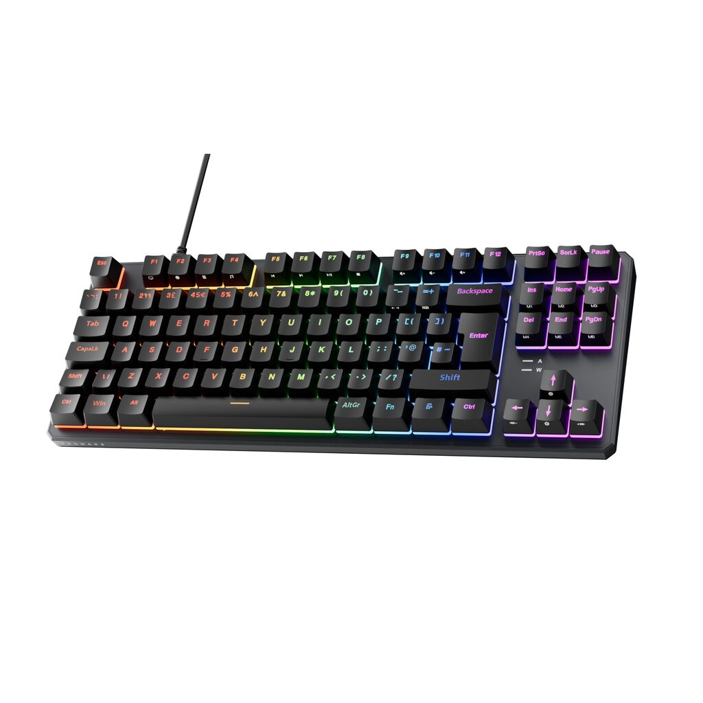 Tecware Phantom+ RGB Mechanical with Wraith Red Switches UK Layout Gaming Keyboard Black