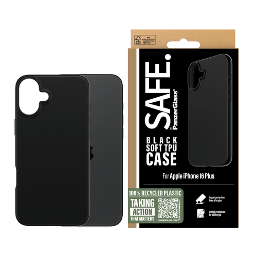 PanzerGlass SAFE. by ® TPU Case Black iPhone 16 Plus mobile phone case Cover - Image 2