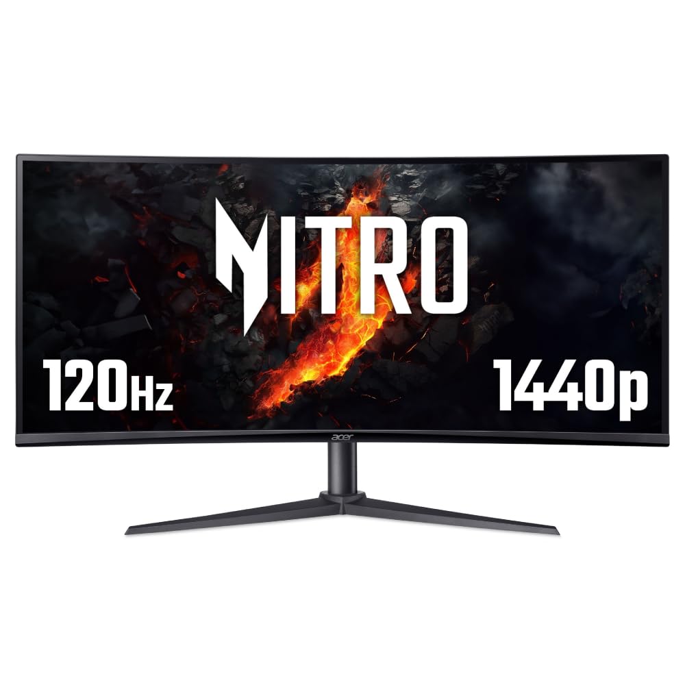 86cm 34 Curved 1500R WQHD ZeroFrame VA 120Hz 21:9 1ms(VRB) 250nits 2xHDMI DP MM Audio out HDR10 AdaptiveSync UK Black