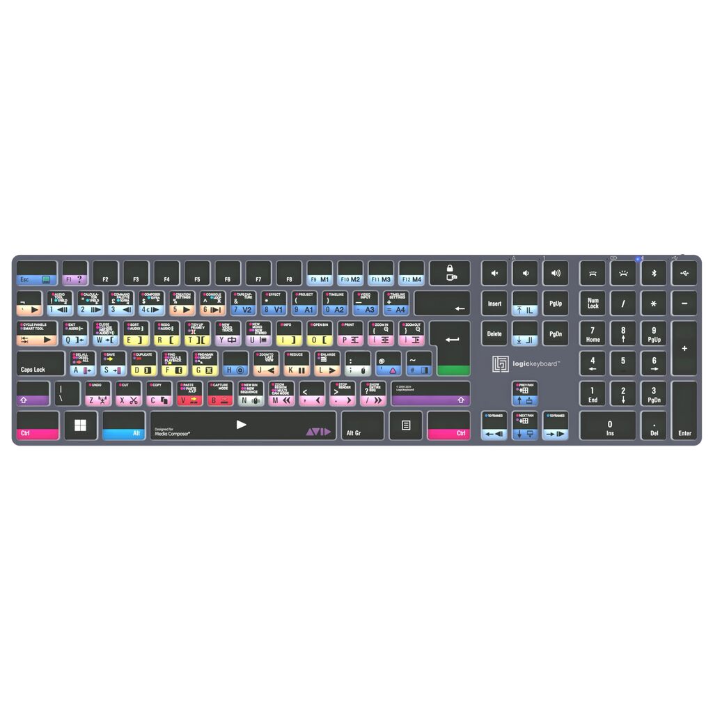 Wireless backlit keyboard designed for Avid Media Composer - Windows